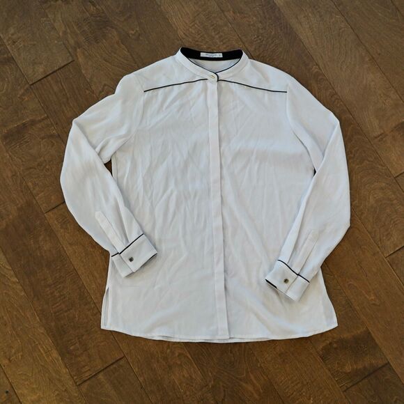 M.M. Lafleur The Barton Shirt Size‎ 8 Classic Work Quiet Luxury - Picture 4 of 8